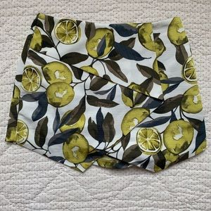 Topshop lemon citrus skort skirt shorts